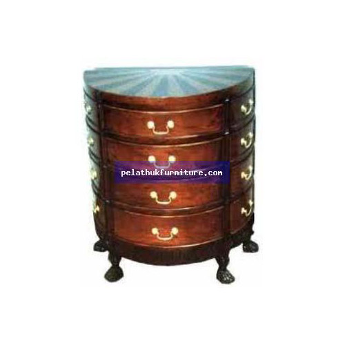 12 Drawer Rounded Front Sunburn Chest Indonesia Furniture