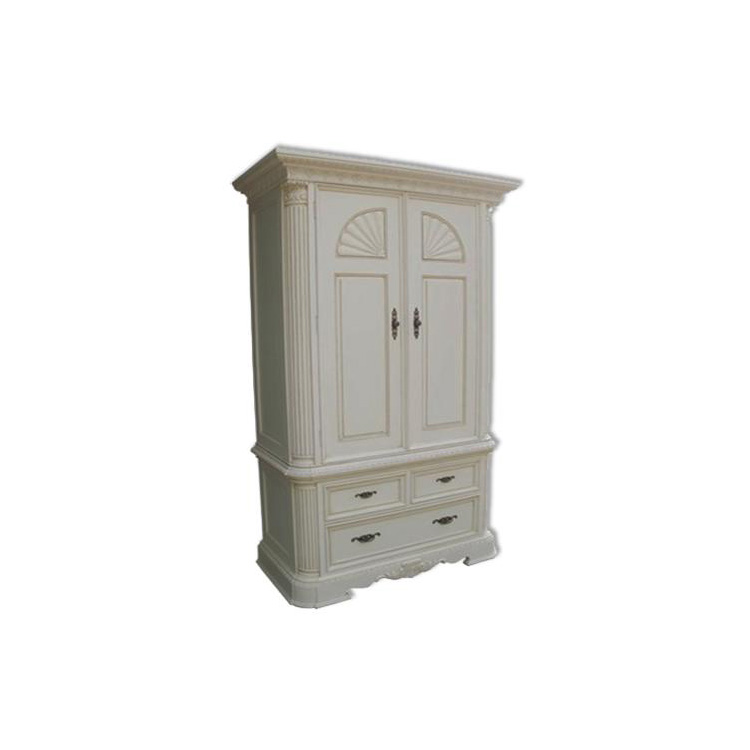 3 Drawer Carved wardrobe Indonesia Furniture