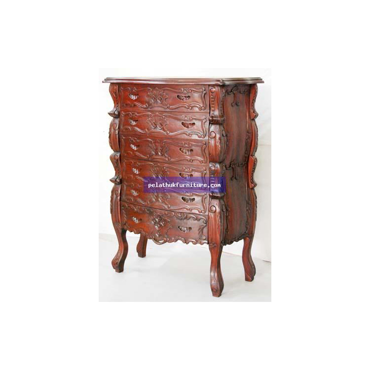 6 Drawer Rococo Chest Indonesia Furniture