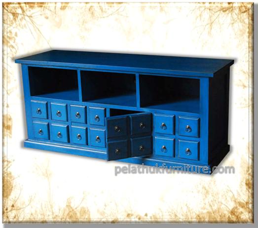 Blue TV Credenza Indonesia Furniture