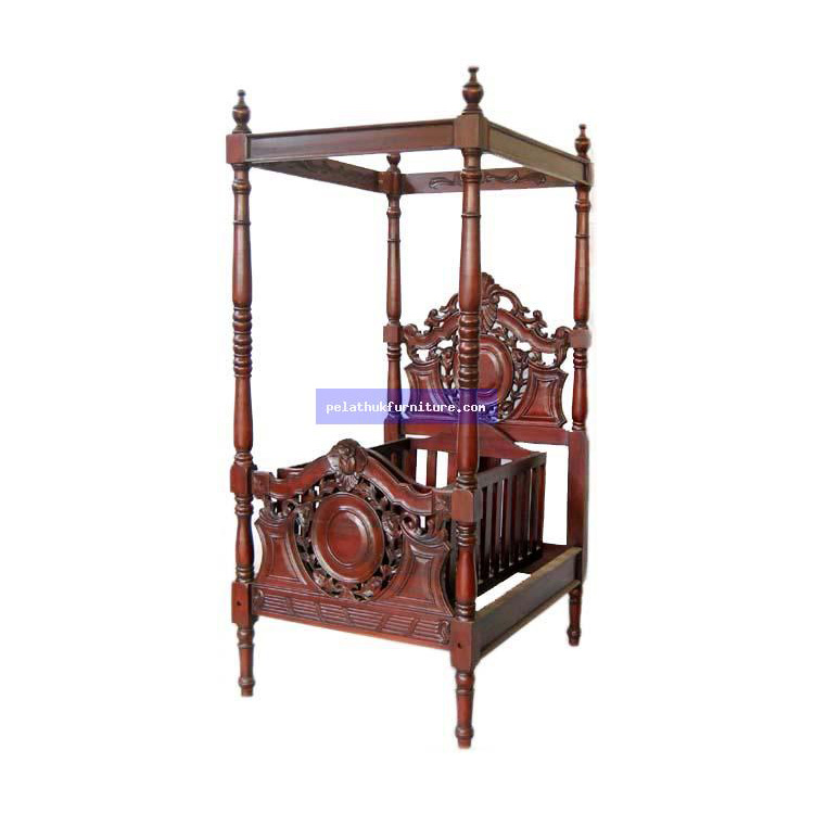 Canopy Bed with Cradle Indonesia Furniture