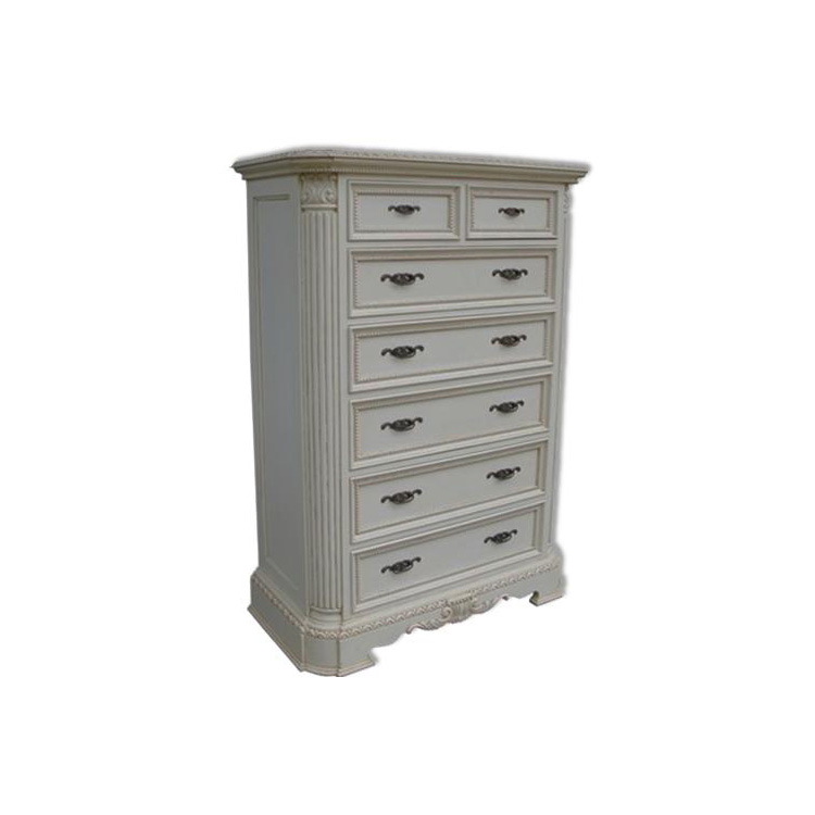 Carved 7 Drawer Tall Chest Indonesia Furniture