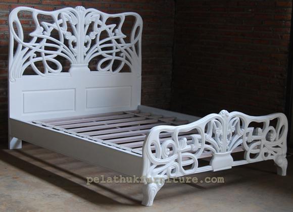 Art Nouveau low foot end bed Indonesia Furniture