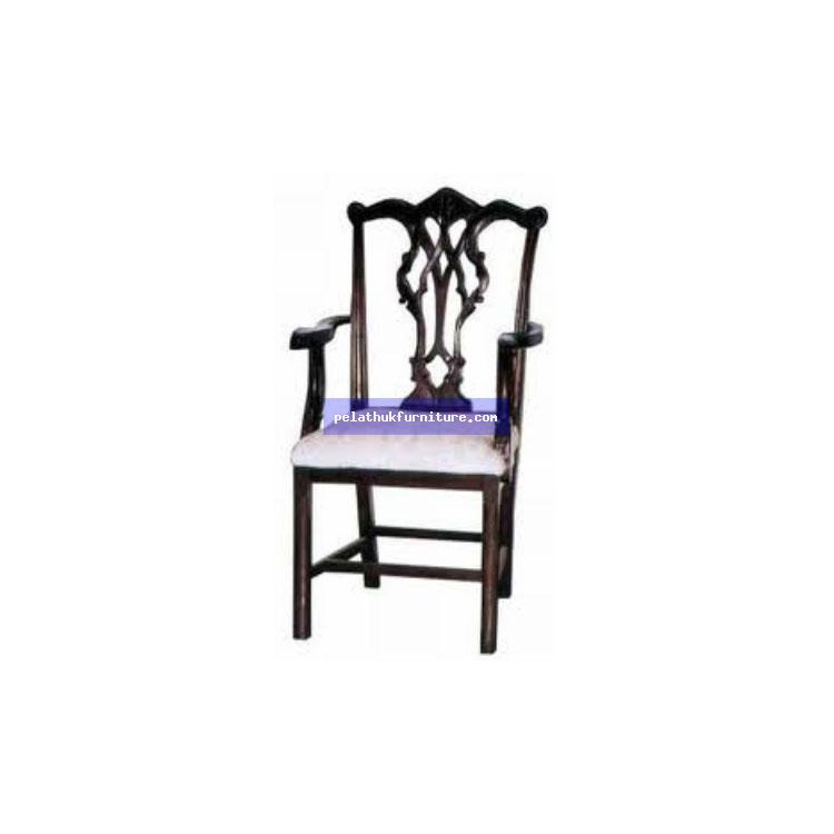 Chippendale Plain Leg Carver Chair Indonesia Furniture