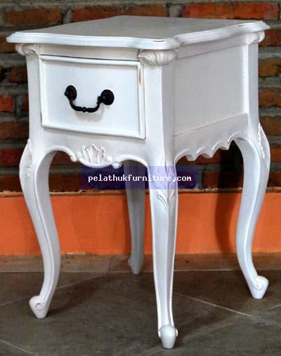 Ivory 1 Drawer Lamp Table Indonesia Furniture