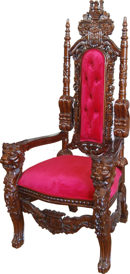 Lion Throne Chair Walnut Color Indonesia Furniture