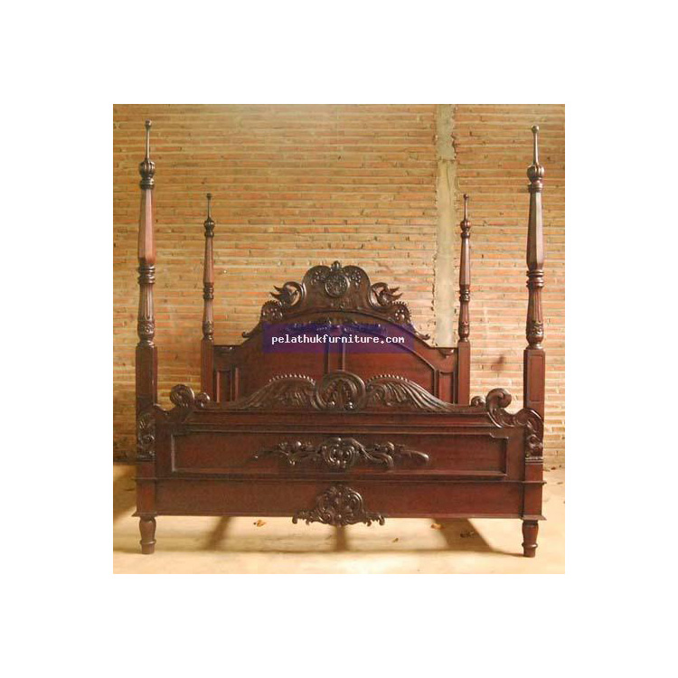 Poster Bed King -Bird Motif Indonesia Furniture