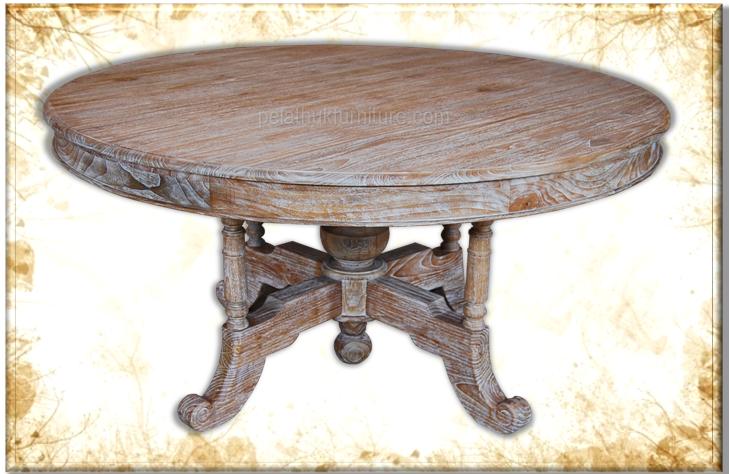 Teak Round Dining Table Indonesia Furniture