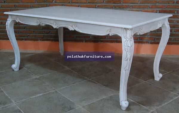White French Dining Table Indonesia Furniture