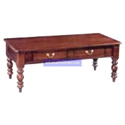 2 Drawer Colonial Coffee Table Antique Reproductions  Coffee Tables and Dining Tables Indonesia Furniture