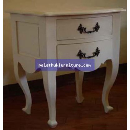 2 Drawer Side Table Painted Finish  Chests Indonesia Furniture