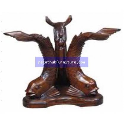 3 Fish table with Glass Antique Reproductions  Coffee Tables and Dining Tables Indonesia Furniture