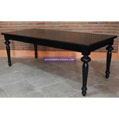 Black Dining Table Painted Finish  Tables, Desks, Consoles Indonesia Furniture