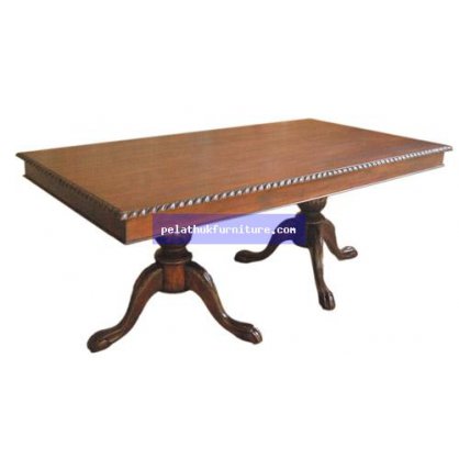 Chippendale Dining Table with 2 Pedestal Antique Reproductions  Coffee Tables and Dining Tables Indonesia Furniture