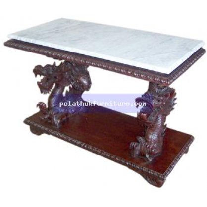 Dragon Console Table with Marble Top Indonesia Furniture