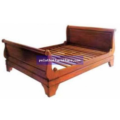 French Sleigh Bed Queen Antique Reproductions  Beds Indonesia Furniture