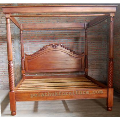 Georgian 4 Poster Bed King Size Antique Reproductions  Beds Indonesia Furniture