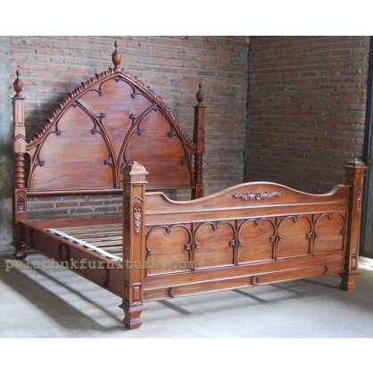 Gothic Empire Bed Antique Reproductions  Beds Indonesia Furniture