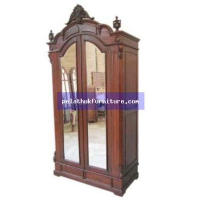 Mahogany Victorian Armoire B Antique Reproductions  Armoires Indonesia Furniture