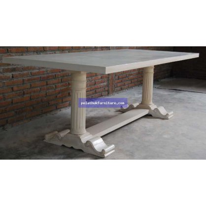 Pedestal Dining Table  Painted Finish  Tables, Desks, Consoles Indonesia Furniture
