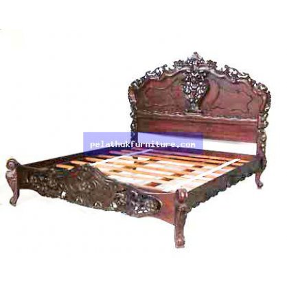 Rococo Bed Queen Antique Reproductions  Beds Indonesia Furniture