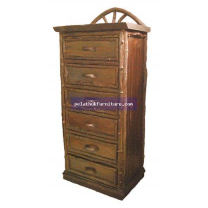 Indonesia Furniture Root 6 Drawer Tall Chest