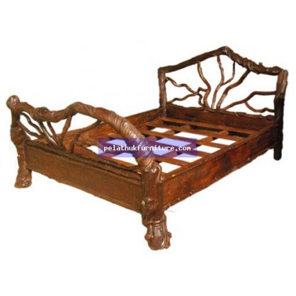 Indonesia Furniture Root Bed Queen Size