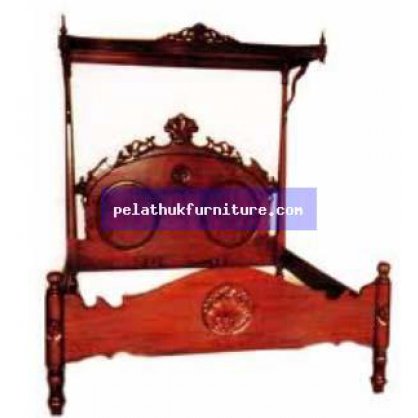 Shell Bed Queen Antique Reproductions  Beds Indonesia Furniture