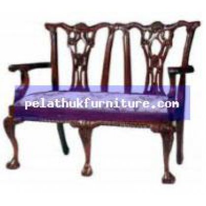cHIPPENDALE sHELL 2 sEATER Antique Reproductions  Chairs, Stools and Sofas Indonesia Furniture