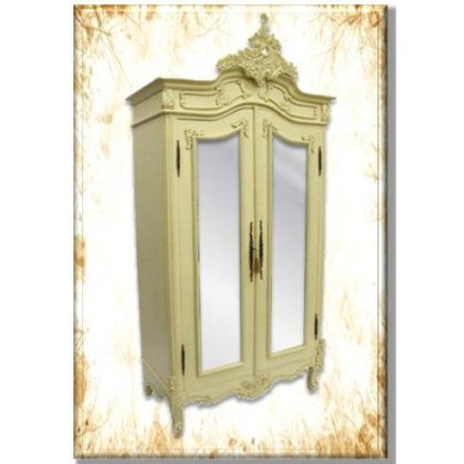Indonesia Furniture French Two door Mirrored Armoire