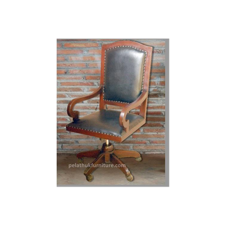 Mahogany Swivel Chair A Indonesia Furniture