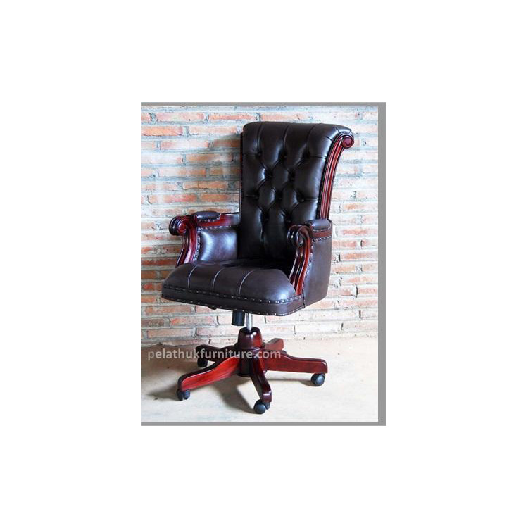 Mahogany Swivel Chair B Indonesia Furniture