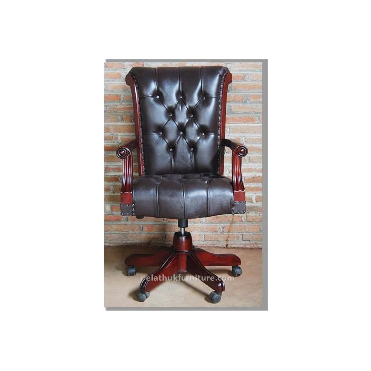 Mahogany Swivel Chair D Indonesia Furniture