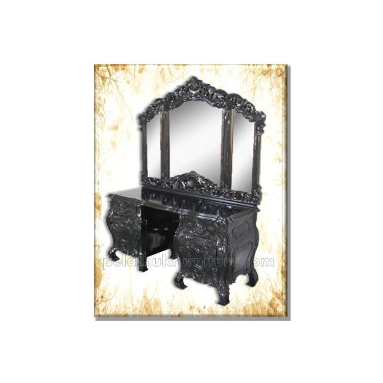 Rococo Dressing Table Black Indonesia Furniture