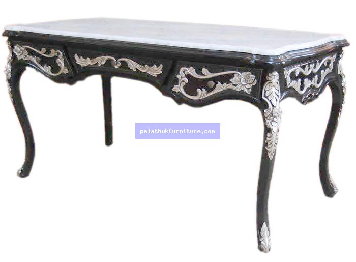 Writing Desk in Black and Silver finish Indonesia Furniture