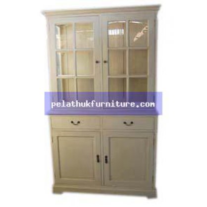Bookcase White Country Cabinet   Indonesia Furniture