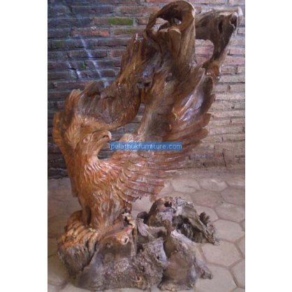 eagle Reclaimed Teak Wood and Root Carving   Indonesia Furniture
